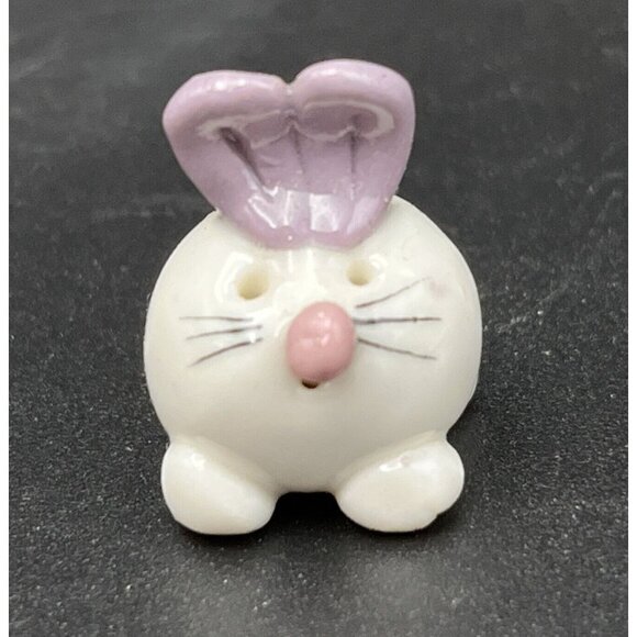 Mini Ceramic Rabbit Bunnies Spring Easter Village Dollhouse Figurines lot of 5 - Picture 8 of 11